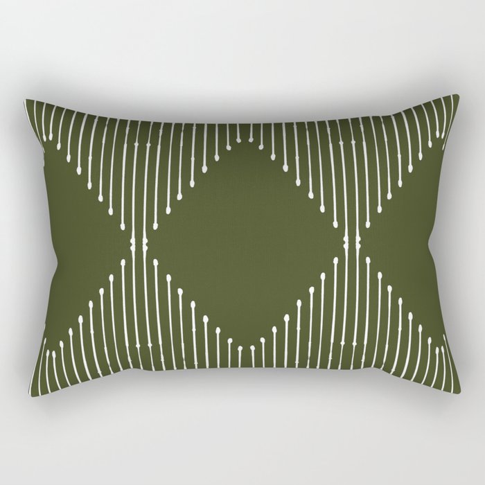 Geo (Olive Green) Rectangular Pillow