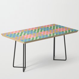 Retro pastel checker board square pattern Coffee Table