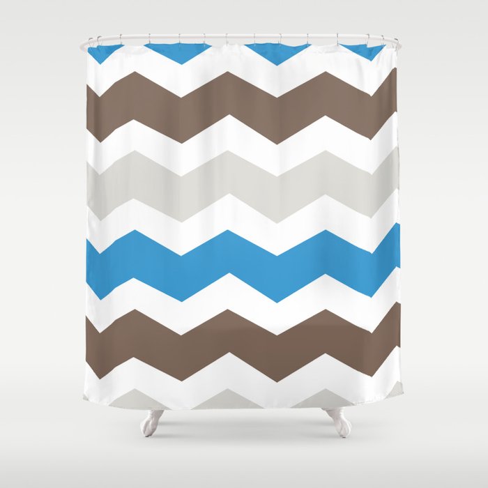 Brown chevron shower curtain outlet