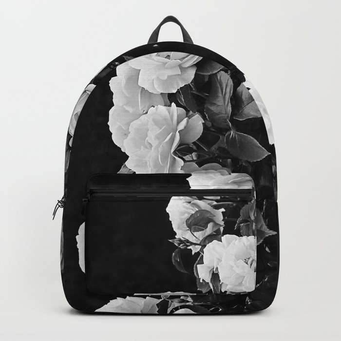 Black And White Roses Backpack