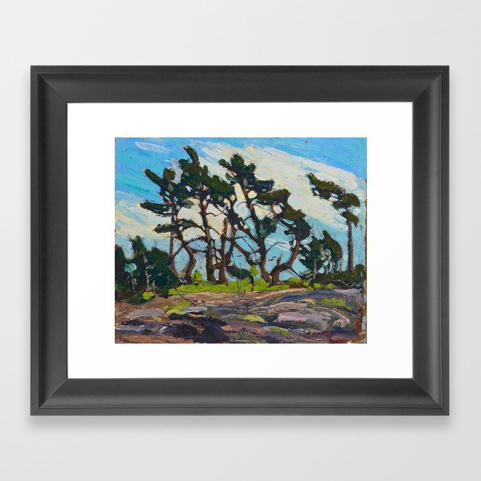 Tom Thomson - Pine Island - Canada, Canadian Oil Painting - Group of Seven Framed Art Print