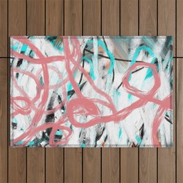Abstract expressionist Art. Abstract Painting 88. Outdoor Rug