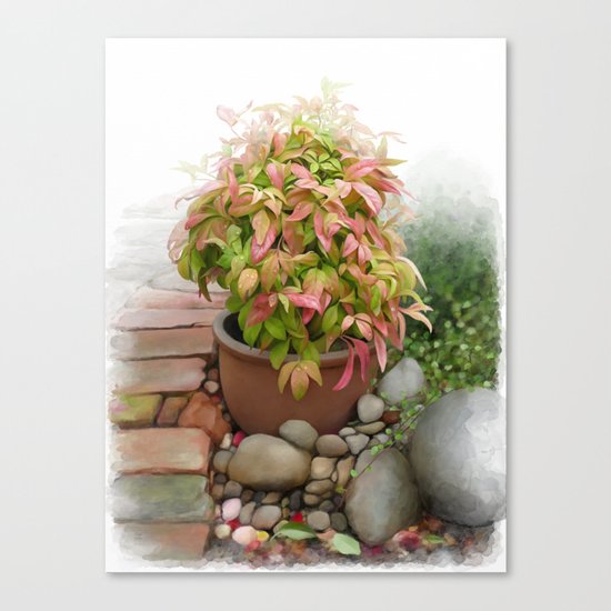 Leaves and Dew Canvas Print