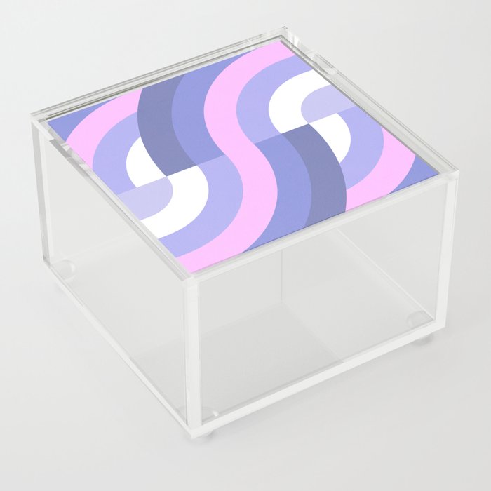 Very Pery Connecting Rainbow Pattern  Acrylic Box