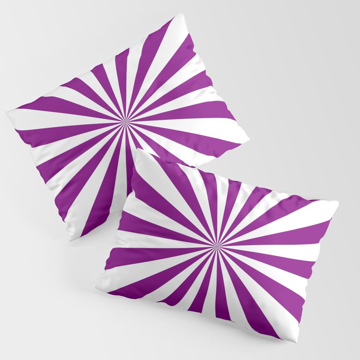 Starburst (Purple/White) Pillow Sham