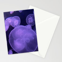 Neon Purple Jellyfish Stationery Card