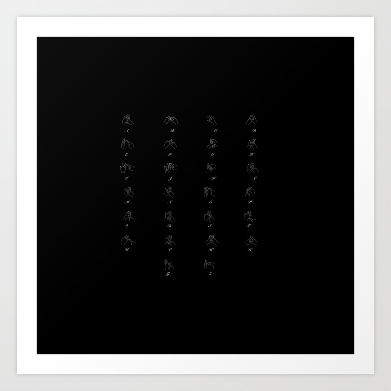 British Sign Language Abc Art Print By Londonmaps Society6