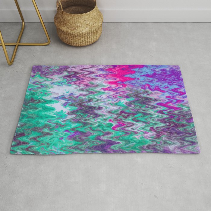 Crazy Fluid Painting Abstract Rug