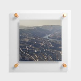 Mountain Valley Vineyards - Aerial Landscape Douro Portugal Travel photography by Ingrid Beddoes Floating Acrylic Print