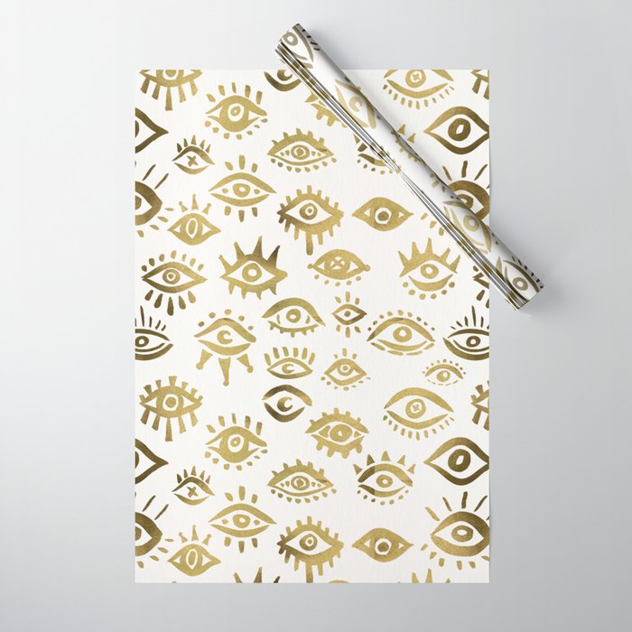 Mystic Eyes – Gold Wrapping Paper