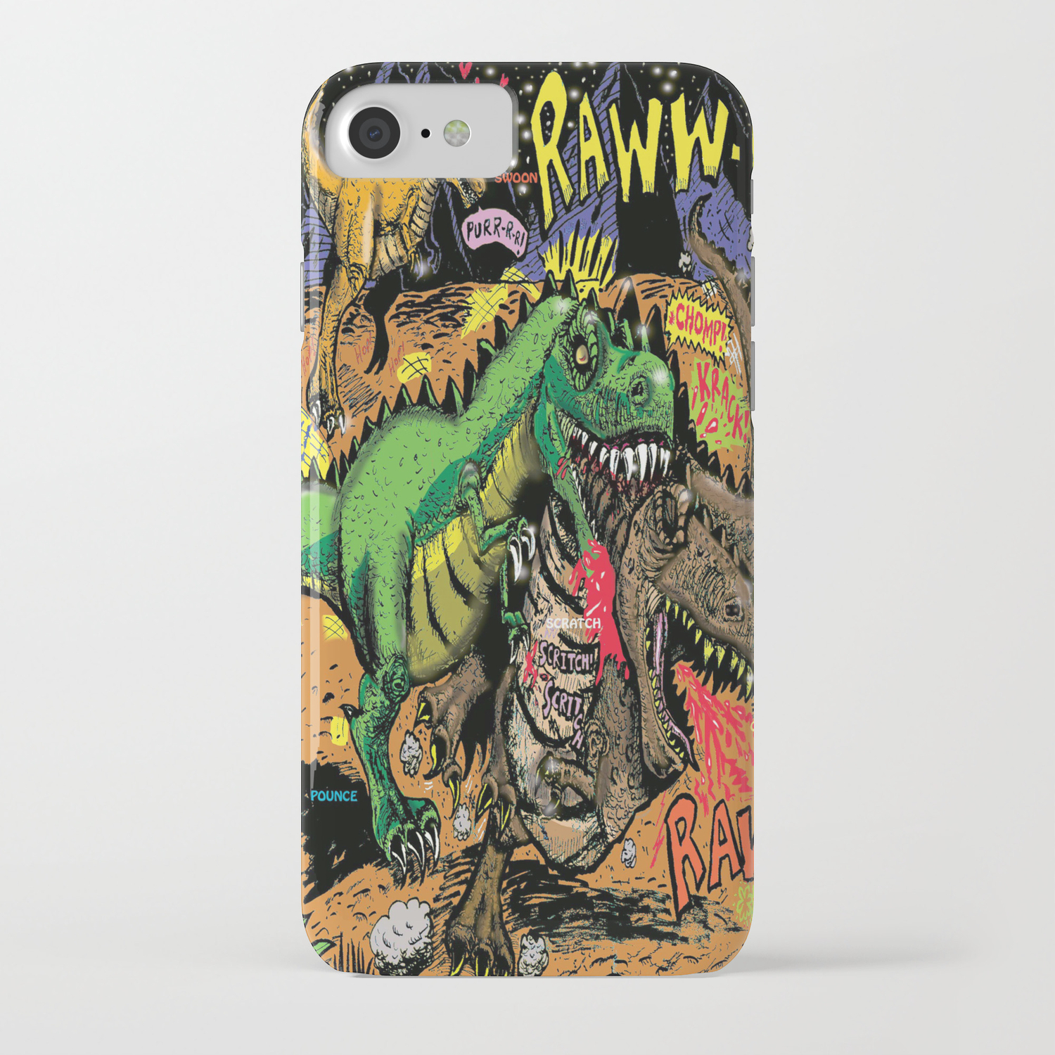 Wallpaper Space Chick Nympho Vampire Warrior Party Girl Comix 1 Tyrano The Dinosaur God In Comic Page Iphone Case By Texwatt Society6 For iPhone