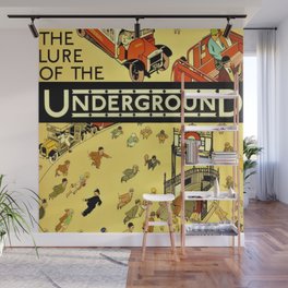 Vintage Lure of the London Underground Subway Travel Advertisement Poster Wall Mural