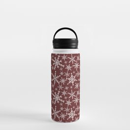Red Snowflakes | Christmas Decorations Water Bottle