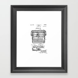 Typewriter Patent Framed Art Print