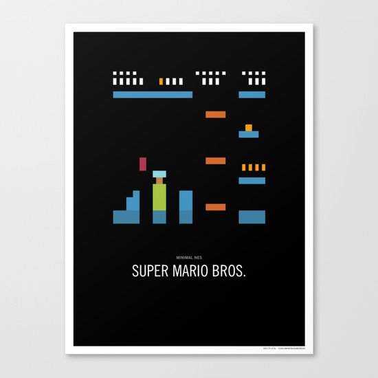 Minimal NES - Super Mario Bros. Canvas Print