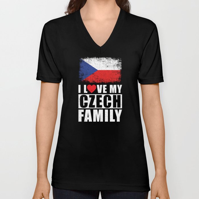 Czech Family V Neck T Shirt