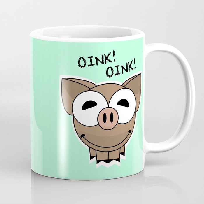 Pig Oink Piggy Pink animal framed poster art mug Coffee Mug