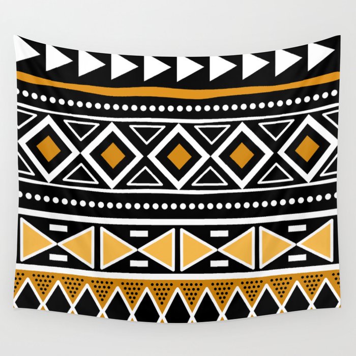Abstract African Art Fabric Design Wall Tapestry