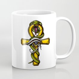 Ankh Eye Of Horus Egyptian Snake Symbol Coffee Mug