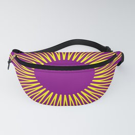 sun with purple background Fanny Pack