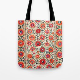 Kermina Suzani Uzbekistan Embroidery Print Tote Bag