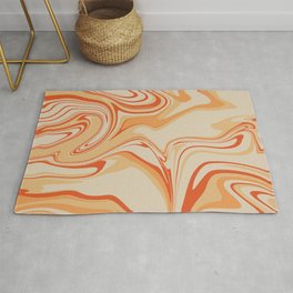 Marble retro 60s swirl liquid 6 Area & Throw Rug