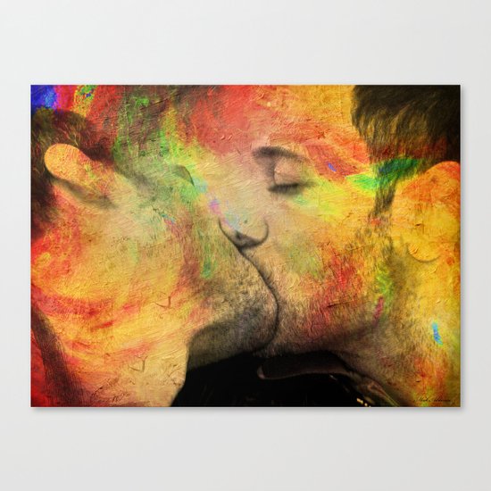 gay kiss Canvas Print