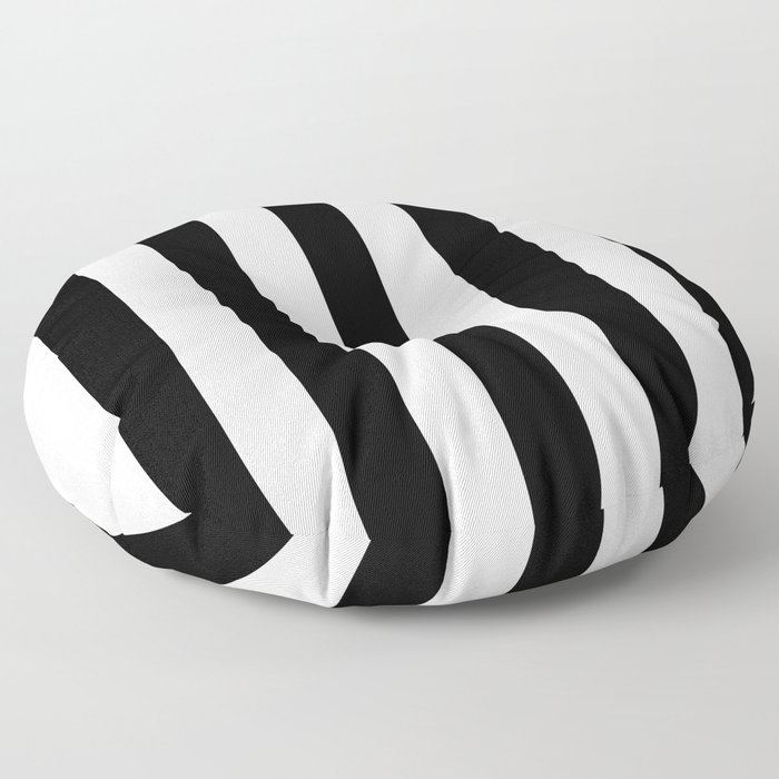 Vertical Black and White Stripes - Lowest Priced Floor Pillow