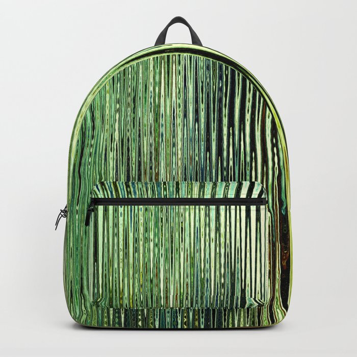 Green Tones Abstract Lines Design Backpack