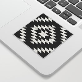 Urban Tribal Pattern No.14 - Aztec - Black Concrete Sticker