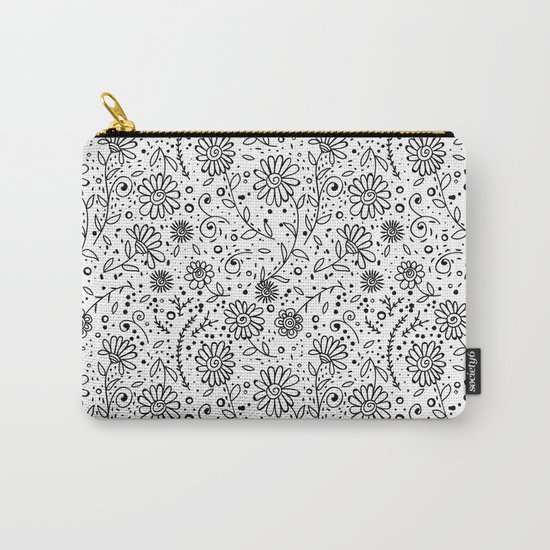 Doodle floral pattern Carry-All Pouch