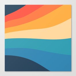 inbetween - Colourful II Retro Nostalgic Minimalistic Art Design Pattern Canvas Print