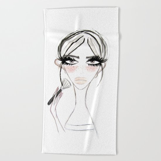 Morning MakeUp Beach Towel