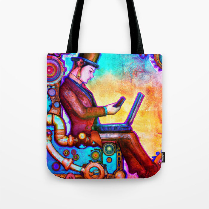 The Steam-Powered Modern Age Tote Bag