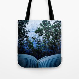 Reading Books by the Lake Tote Bag