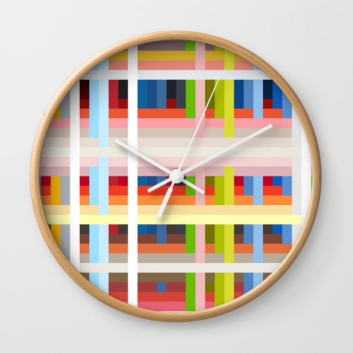 Namazu - Colorful Decorative Abstract Art Pattern Wall Clock