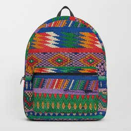Vintage Central American Textile Pattern Backpack