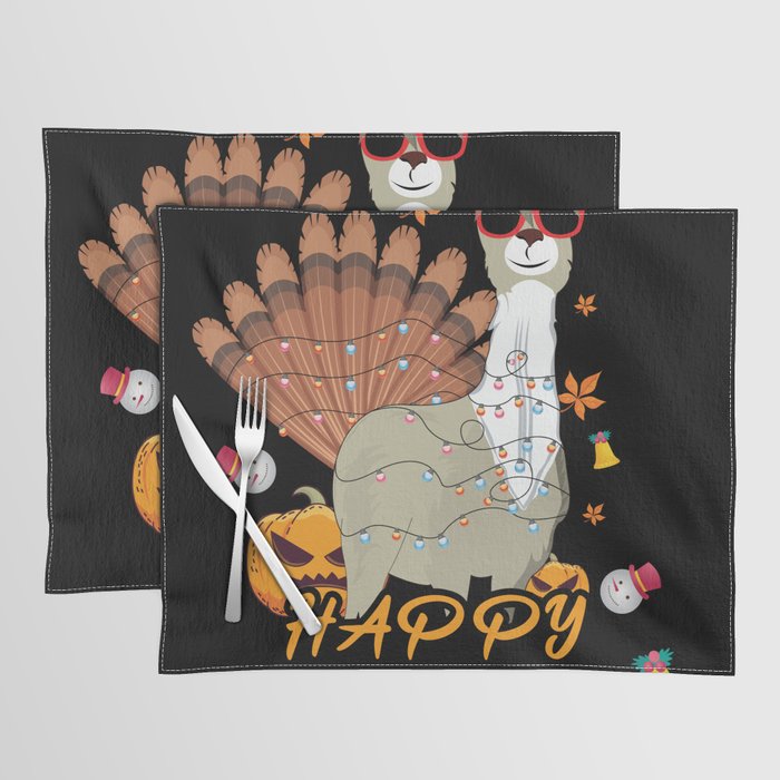 Fall Autumn Christmas Halloween Happy Thanksgiving Placemat
