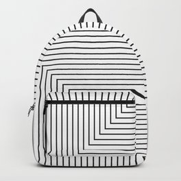 ILLUSION Backpack | Square, Elegant, Timeless, Optical, Pattern, Illusion, Op Art, Lines, Minimal, Gestalt 
