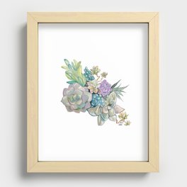Succulents Recessed Framed Print