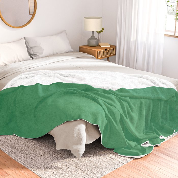 KELLY GREEN SOLID COLOR Throw Blanket