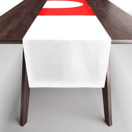 p (RED & WHITE LETTERS) Table Runner