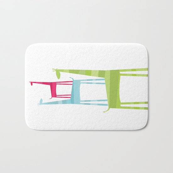 Giraffe Trio Bath Mat