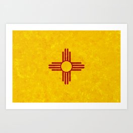 State flag of New Mexico American Flags US Banner Standard Colors Southwest Art Print