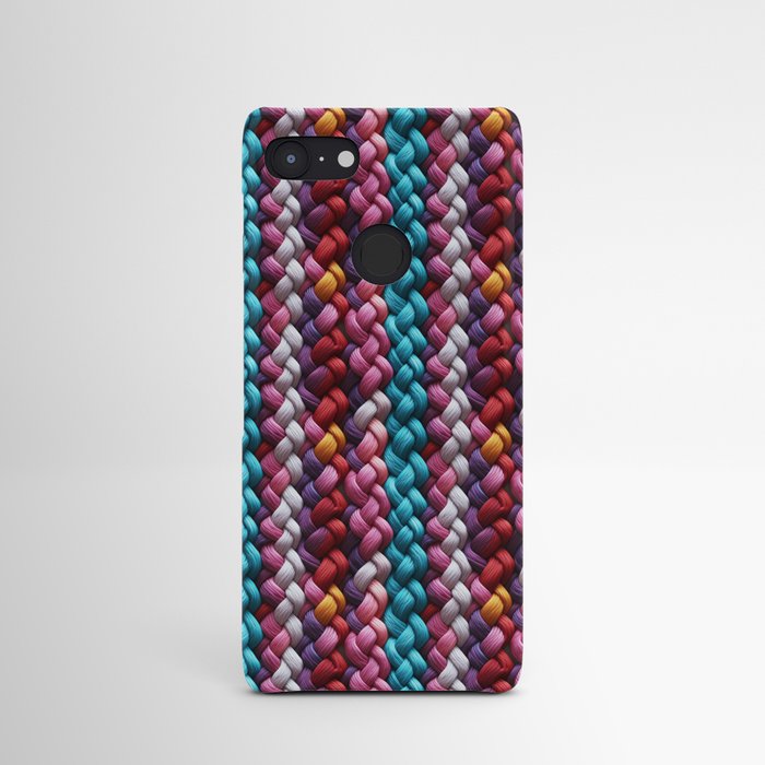 Colorful braided yarn design Android Case