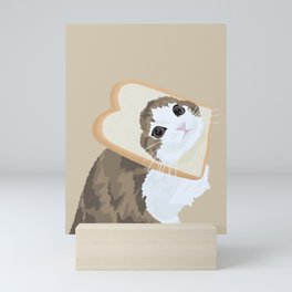 Breadface Cat Mini Art Print