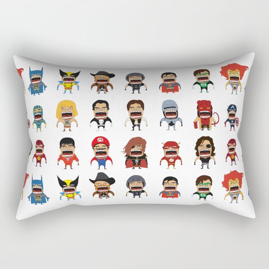 Screaming Heroes Rectangular Pillow