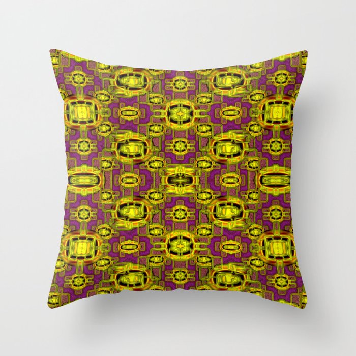 Some golden brooches ... Throw Pillow