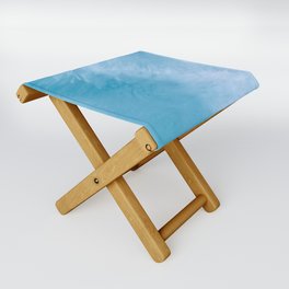 Beautiful modern soft blue color abstract  Folding Stool