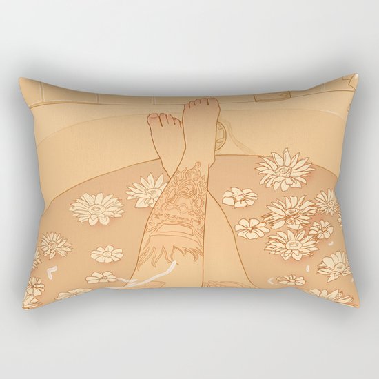 Flower Bath 10 (uncensored version) Rectangular Pillow
